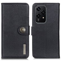 Чехол KHAZNEH Leather Wallet для Honor 200 Lite - Black: фото 1 из 8