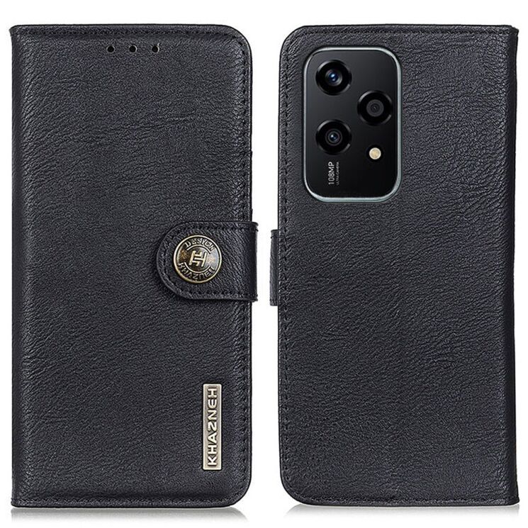Чехол KHAZNEH Leather Wallet для Honor 200 Lite - Black: фото 1 из 8