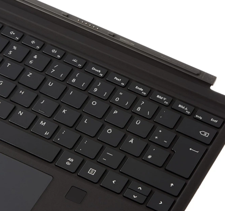 Чехол-клавиатура Type Cover Keyboard with Fingerprint для Microsoft Surface Pro 7 Plus / 7 / 6 / 5 / 4 / 3 (GKG-00021) - Black: фото 5 из 6
