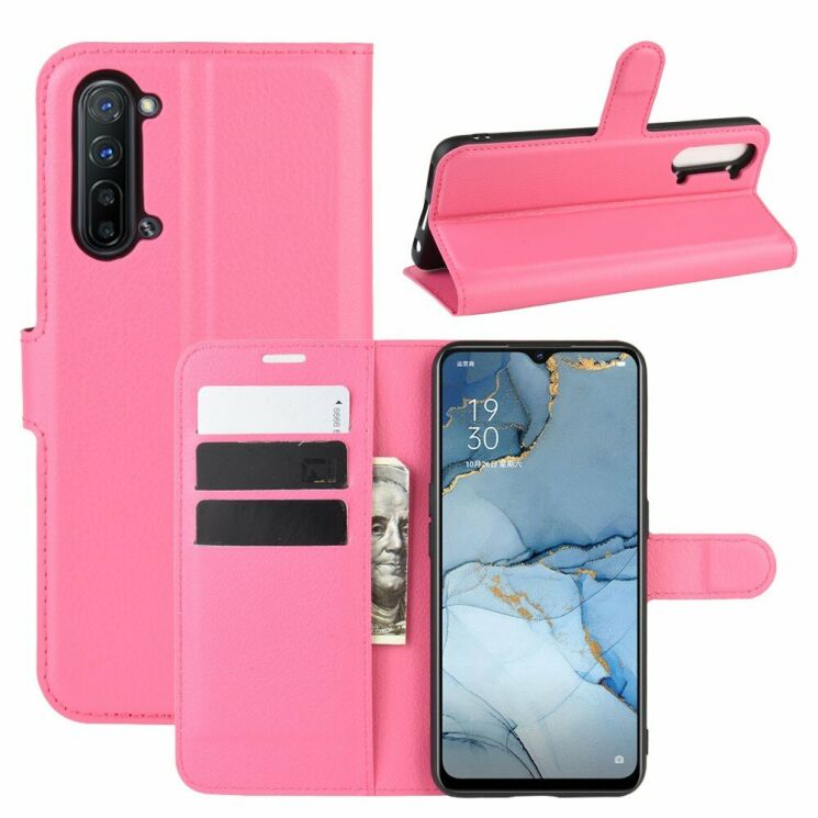 Чехол-книжка Deexe Book Type для OPPO Reno 3 - Rose: фото 1 из 6