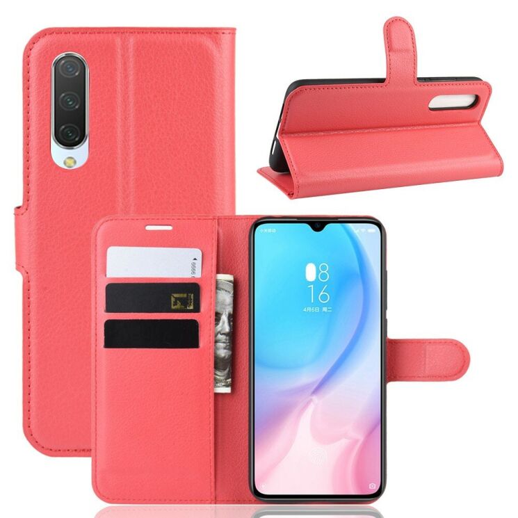 Класичний чохол-книжка Deexe Book Type для Xiaomi Mi CC9 / Mi 9 Lite - Red: фото 1 з 6