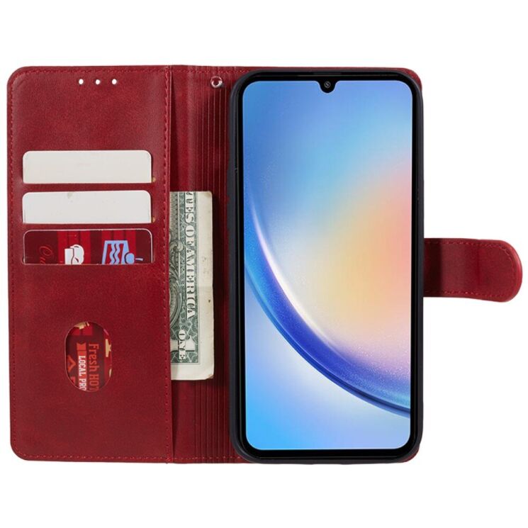 Чехол-книжка Deexe Classic Stand для Samsung Galaxy M35 (M356) - Red: фото 2 из 7
