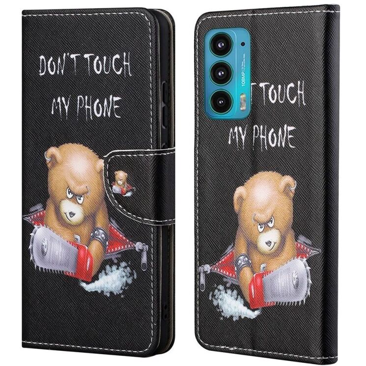 Чехол-книжка Deexe Color Wallet для Motorola Edge 20 - Bear: фото 1 из 6