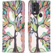 Чехол-книжка Deexe Color Wallet для Nokia C22 - Life Tree (326904D)