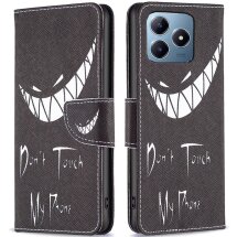 Чехол-книжка Deexe Color Wallet для Realme C63 / C61 / Note 60x - Don't Touch My Phone: фото 1 из 6