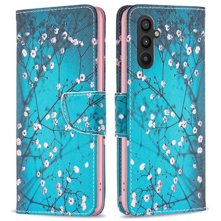 Чехол-книжка Deexe Color Wallet для Samsung Galaxy A34 (A346) - Plum Blossom: фото 1 из 6