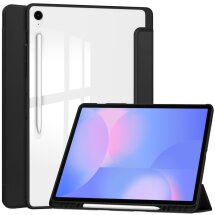 Чехол-книжка Deexe Crystal Back для Samsung Galaxy Tab S10 FE Plus - Black: фото 1 из 8