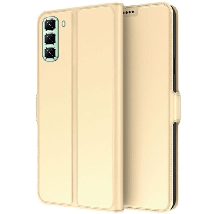 Чехол-книжка Deexe Faro Wallet для Infinix Hot 60 Pro - Gold (388013F) Чехол-книжка Deexe Faro Wallet для Infinix Hot 60 Pro - Gold: фото 1 из 7