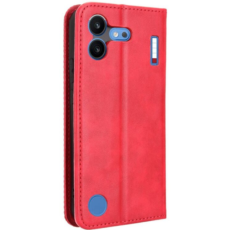 Чохол-книжка Deexe Retro Style для Nothing Phone (4b) - Red (218407R) Чохол-книжка Deexe Retro Style для Nothing Phone (4b) - Red: фото 7 з 17