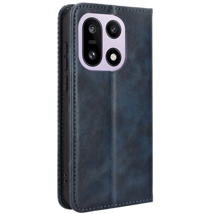 Чехол-книжка Deexe Retro Style для OnePlus 15 - Blue: фото 7 из 16