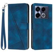 Чехол-книжка Deexe Triangle Series для Infinix Note 40 - Sapphire: фото 1 из 13
