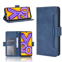 Чехол-книжка Deexe Wallet Stand для VIVO Y20 (V2027) / Y12s - Navy Blue: фото 1 из 12