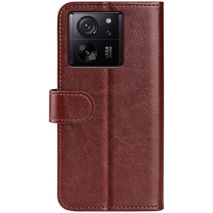 Чехол-книжка Deexe Wallet Style для Xiaomi 13T / 13T Pro - Brown: фото 5 из 6