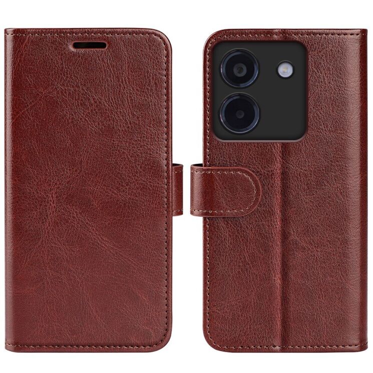 Чехол-книжка Deexe Wallet Style для Xiaomi Poco M7 Pro - Brown: фото 1 из 6