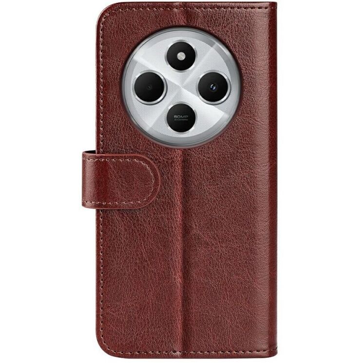 Чехол-книжка Deexe Wallet Style для Xiaomi Redmi 14C / Redmi A4 5G / Poco C75 - Brown: фото 3 из 10