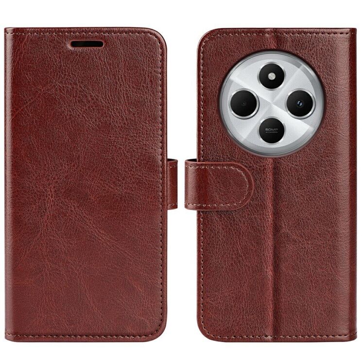 Чехол-книжка Deexe Wallet Style для Xiaomi Redmi 14C / Redmi A4 5G / Poco C75 - Brown: фото 1 из 10