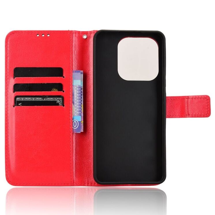 Чехол-книжка Deexe Wallet Style для Xiaomi Redmi Note 14 4G - Red: фото 2 из 6