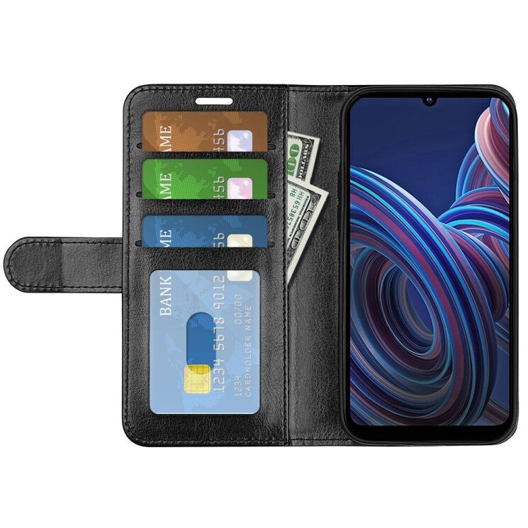 Чехол-книжка Deexe Wallet Style для ZTE Blade A72 5G - Black: фото 2 из 9