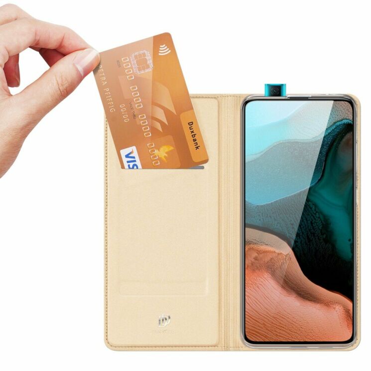 Чехол-книжка DUX DUCIS Skin Pro для Xiaomi Poco F2 Pro / Redmi K30 Pro - Gold: фото 2 из 9