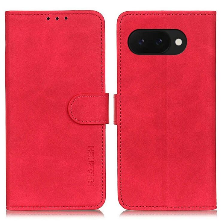 Чехол-книжка KHAZNEH Retro Wallet для Google Pixel 9a - Red: фото 1 из 8
