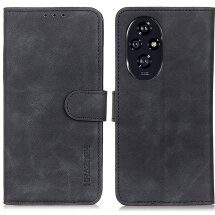 Чехол-книжка KHAZNEH Retro Wallet для Honor 200 Pro - Black: фото 1 из 10