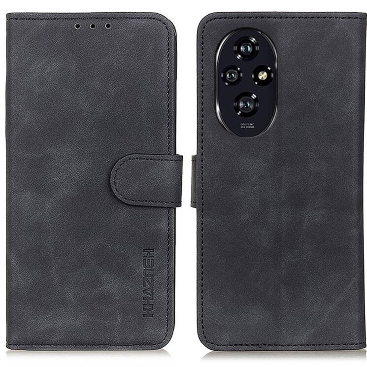 Чохол-книжка KHAZNEH Retro Wallet для Honor 200 Pro - Black: фото 1 з 10