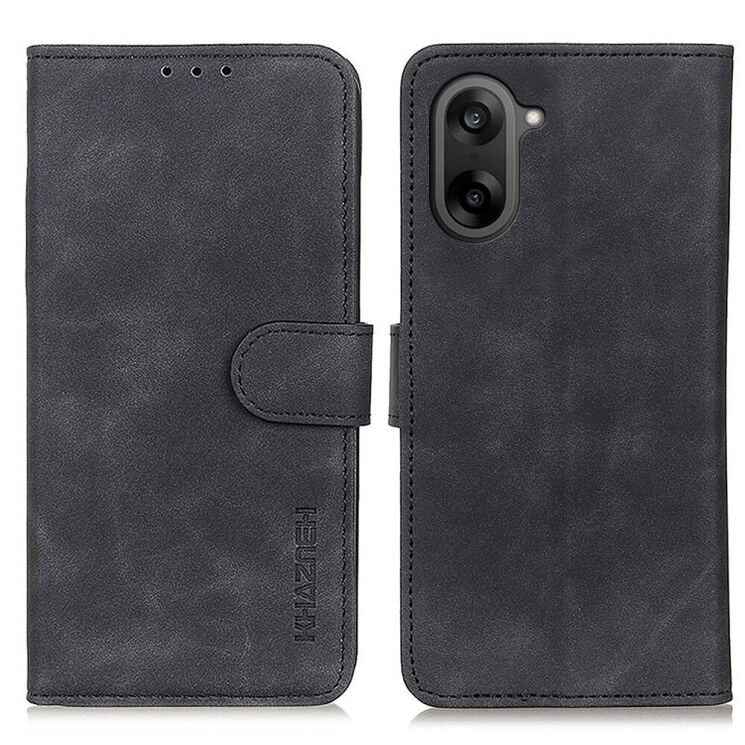 Чохол-книжка KHAZNEH Retro Wallet для OnePlus Nord CE 5 / Ace 5 Racing - Black: фото 1 з 8