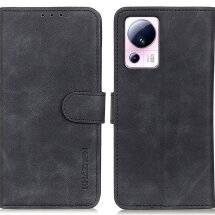 Чехол-книжка KHAZNEH Retro Wallet для Xiaomi 13 Lite - Black: фото 1 из 9