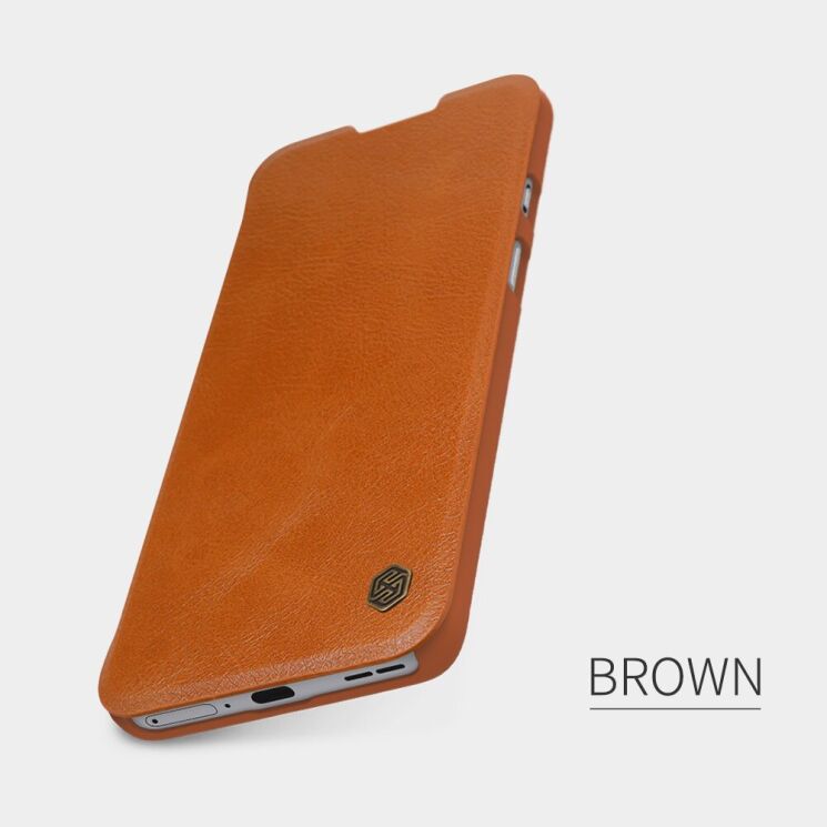 Чехол-книжка NILLKIN Qin Series для OnePlus 8T - Brown: фото 6 из 18