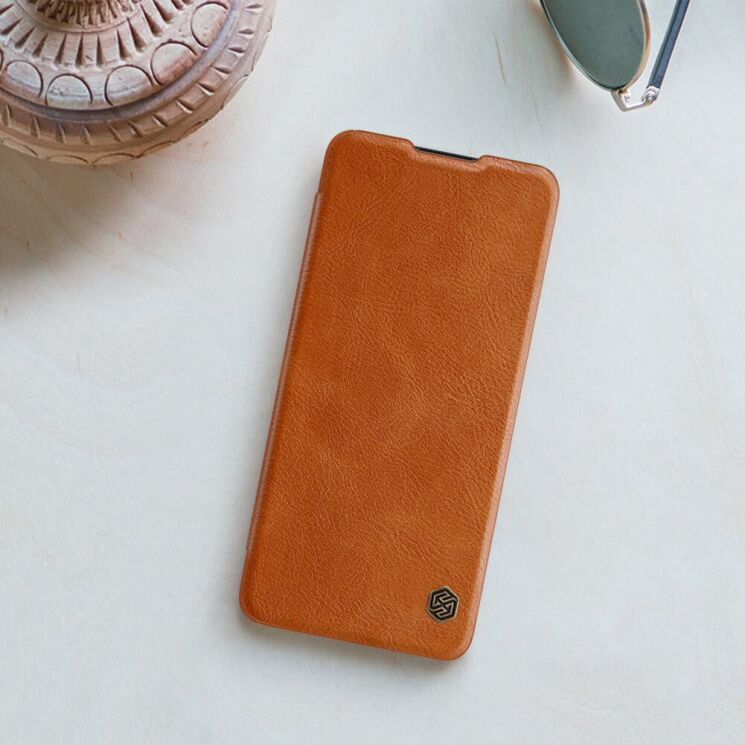 Чехол-книжка NILLKIN Qin Series для OnePlus 8T - Brown: фото 7 из 18
