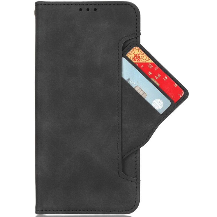 Чехол-книжка с карманами Deexe Wallet Stand для Motorola Edge 70 Fusion - Black: фото 3 из 15