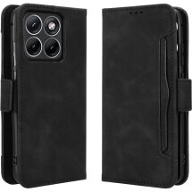 Чехол-книжка с карманами Deexe Wallet Stand для Motorola Edge 70 Fusion - Black: фото 1 из 15