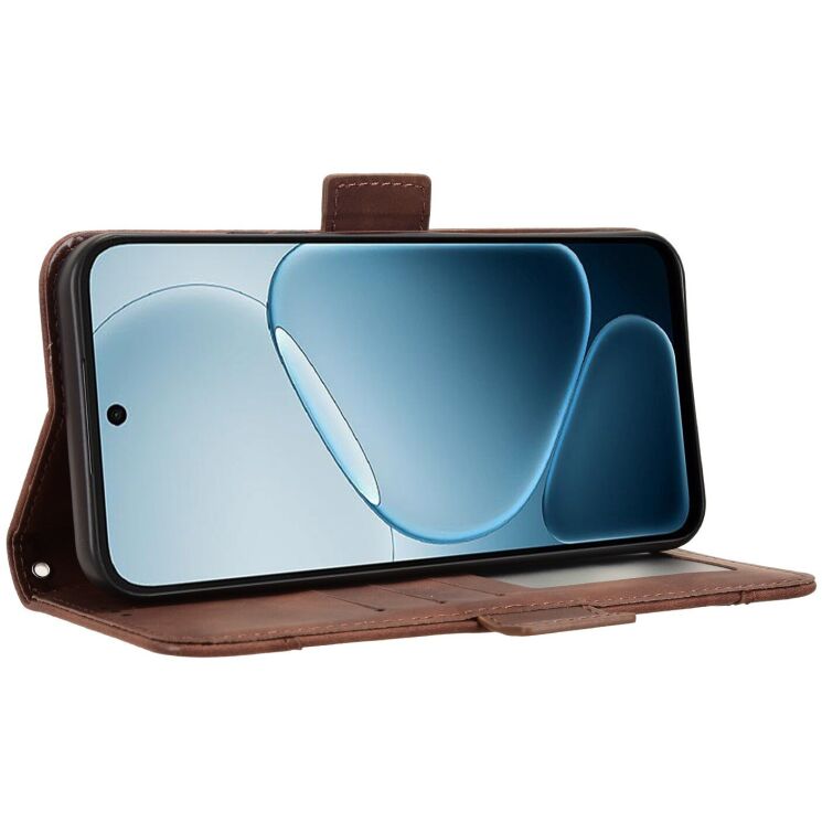 Чохол-книжка з кишеньками Deexe Wallet Stand для OPPO A6x - Brown: фото 5 з 16