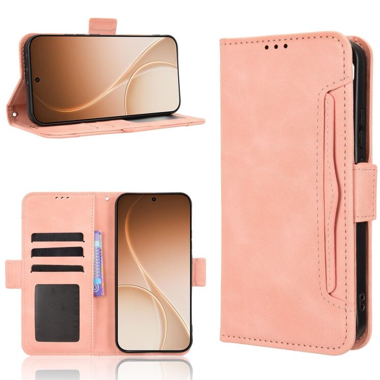 Чохол-книжка з кишеньками Deexe Wallet Stand для OPPO Reno 15 Pro - Pink (405603P) Чохол-книжка з кишеньками Deexe Wallet Stand для OPPO Reno 15 Pro - Pink: фото 7 з 15