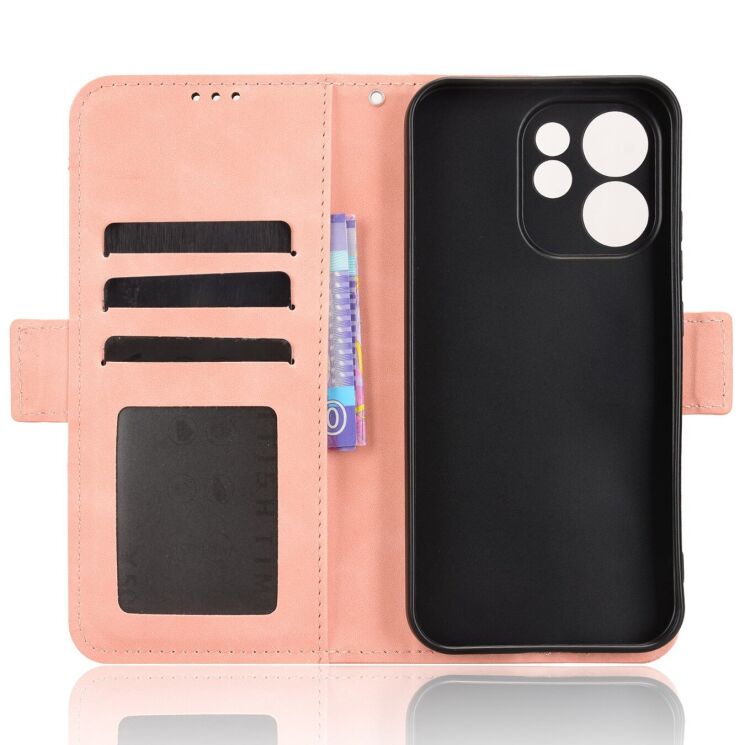 Чохол-книжка з кишеньками Deexe Wallet Stand для OPPO Reno 15 Pro - Pink (405603P) Чохол-книжка з кишеньками Deexe Wallet Stand для OPPO Reno 15 Pro - Pink: фото 3 з 15