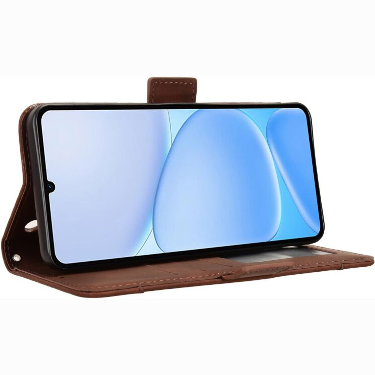 Чохол-книжка з кишеньками Deexe Wallet Stand для Realme Note 80 - Brown (412402Z) Чохол-книжка з кишеньками Deexe Wallet Stand для Realme Note 80 - Brown: фото 6 з 15