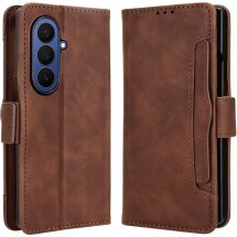 Чехол-книжка с карманами Deexe Wallet Stand (FF) для Samsung Galaxy Fold 8 Ultra - Brown: фото 1 из 8