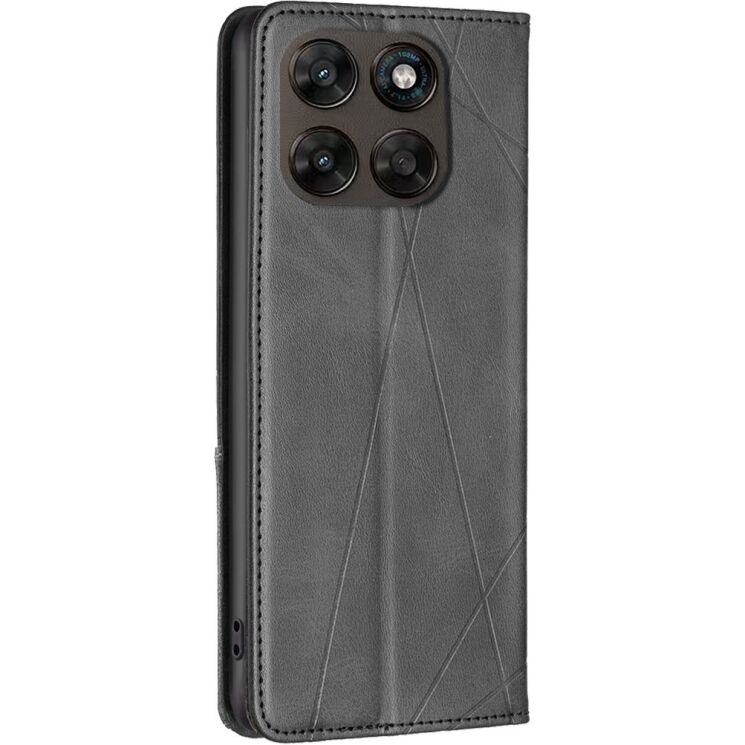 Чохол-книжка з кишеньками UniCase Geometric Pattern для Motorola Moto G77 - Black: фото 3 з 10