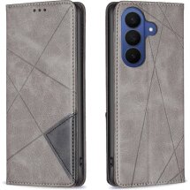 Чохол-книжка з кишеньками UniCase Geometric Pattern для Samsung Galaxy A18 / A17 (A175) / A26 (A266) - Grey: фото 1 з 10