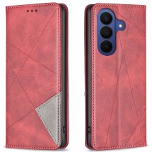 Чехол-книжка с карманами UniCase Geometric Pattern для Samsung Galaxy A37 (A376) - Red: фото 1 из 10
