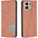 Чехол-книжка с карманами UniCase Geometric Pattern для Xiaomi Redmi 17 - Brown (429004Z). Фото 1 из 9