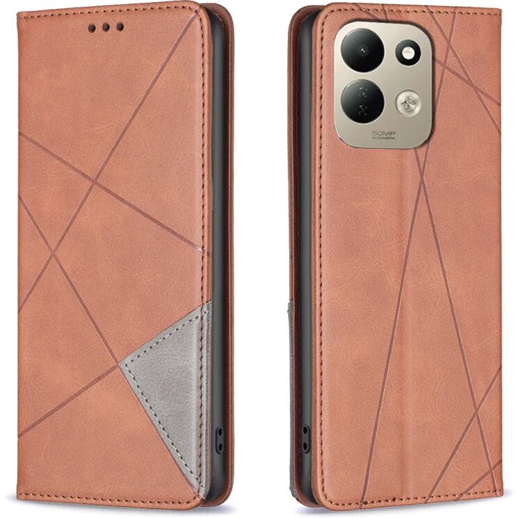Чехол-книжка с карманами UniCase Geometric Pattern для Xiaomi Redmi 17 - Brown (429004Z) Чехол-книжка с карманами UniCase Geometric Pattern для Xiaomi Redmi 17 - Brown: фото 1 из 9