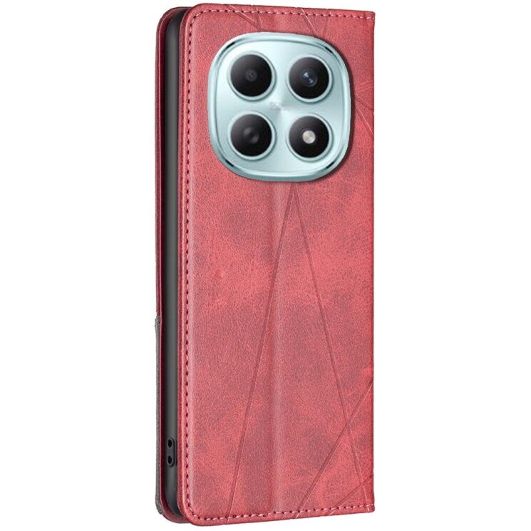 Чехол-книжка с карманами UniCase Geometric Pattern для Xiaomi Redmi Note 15 Pro Plus / Poco M8 Pro 5G - Red: фото 3 из 10