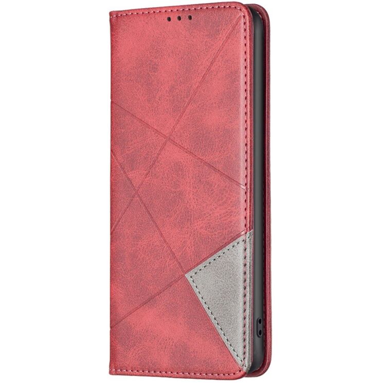 Чехол-книжка с карманами UniCase Geometric Pattern для Xiaomi Redmi Note 15 Pro Plus / Poco M8 Pro 5G - Red: фото 2 из 10