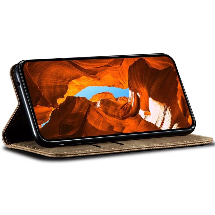 Чохол-книжка з кишеньками UniCase Jeans Wallet для Xiaomi 17 - Khaki: фото 3 з 7