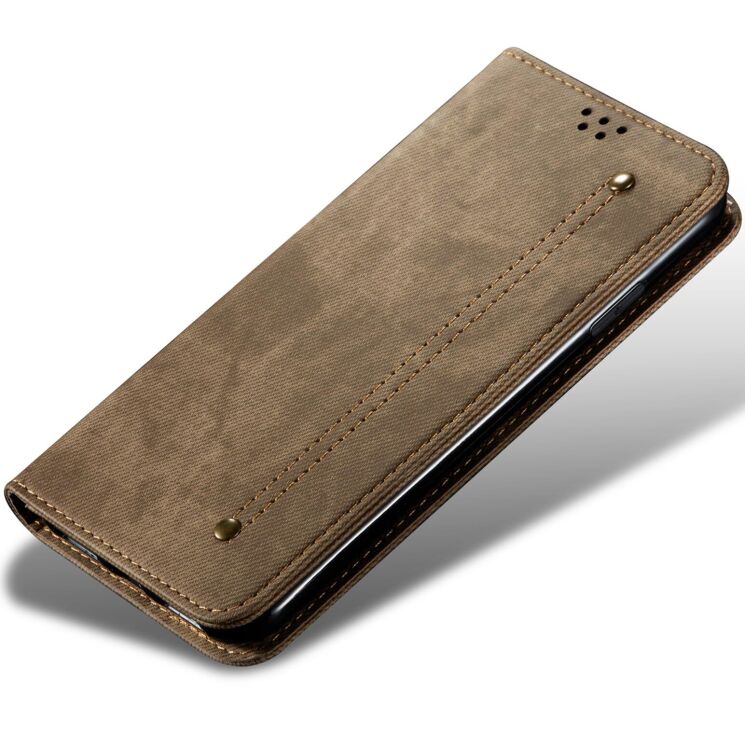 Чохол-книжка з кишеньками UniCase Jeans Wallet для Xiaomi 17 - Khaki: фото 4 з 7