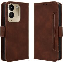 Чехол-книжка с кармашками Deexe Wallet Stand для Xiaomi Poco C95 Pro - Brown: фото 1 из 15