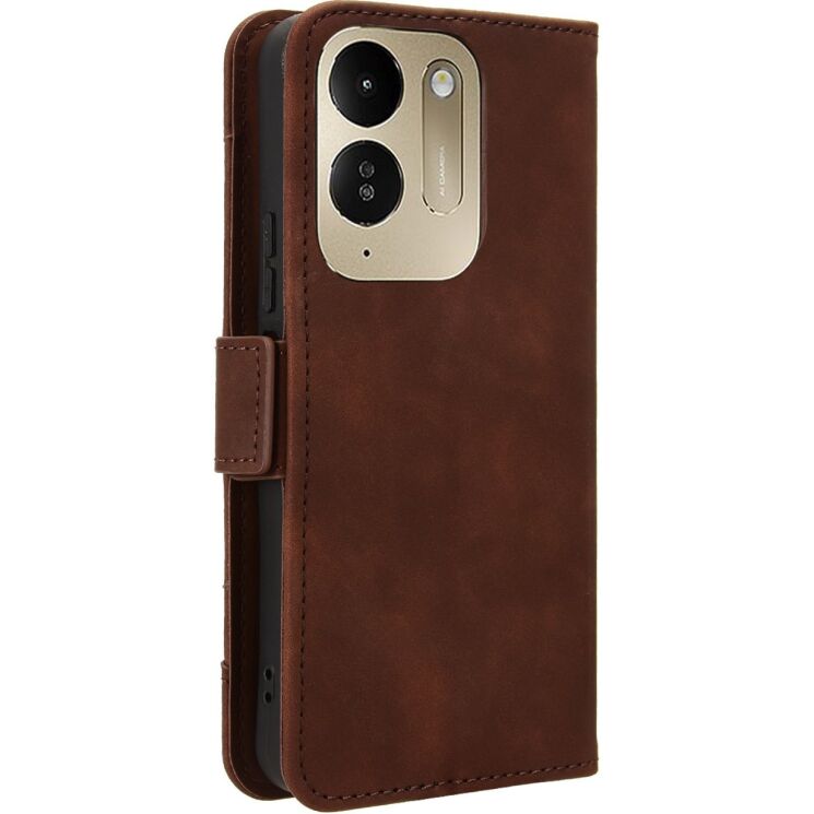 Чехол-книжка с кармашками Deexe Wallet Stand для Xiaomi Poco C95 Pro - Brown (429205Z) Чехол-книжка с кармашками Deexe Wallet Stand для Xiaomi Poco C95 Pro - Brown: фото 7 из 15