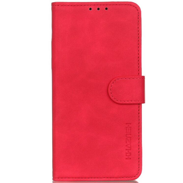 Чехол-книжка с застежкой KHAZNEH Retro Wallet для Xiaomi Poco X8 Pro Max - Red: фото 5 из 8