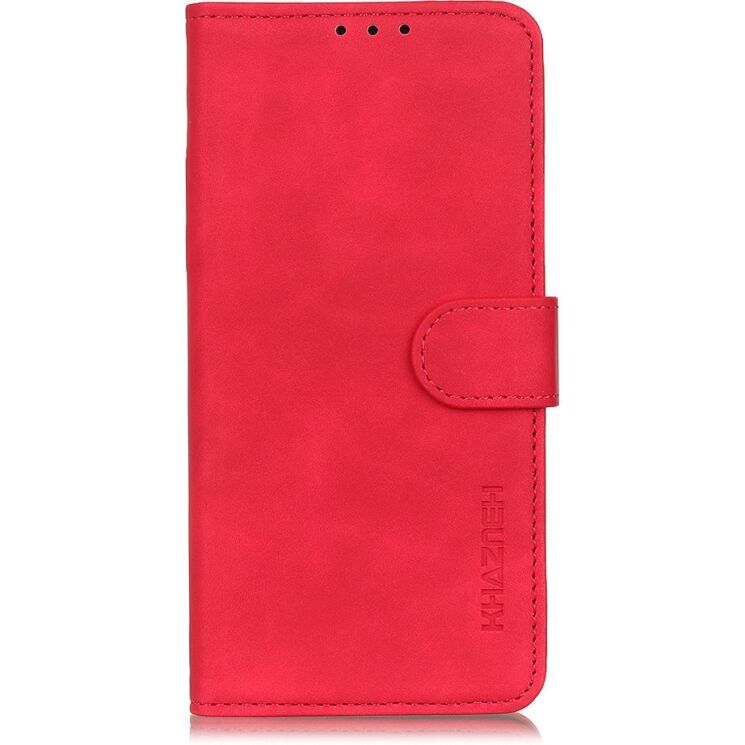 Чехол-книжка с застежкой KHAZNEH Retro Wallet для Xiaomi Redmi Note 17 Pro - Red: фото 5 из 9